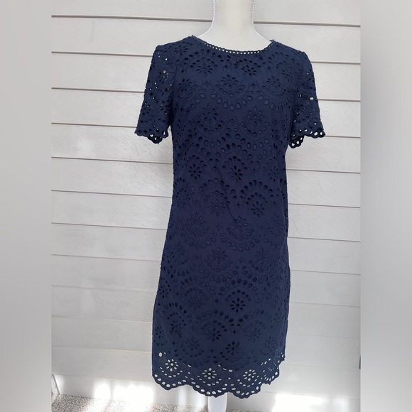 Boden eyelet short sleeve shift dress size 6 - Picture 4 of 12